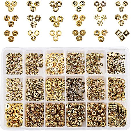 Tibetan Style Alloy Spacer Beads TIBEB-PH0004-21AG-1