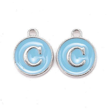 Platinum Plated Alloy Enamel Charms LS-ENAM-S118-04C-P-1