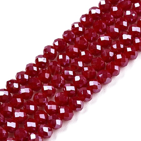 Electroplate Glass Beads Strands EGLA-A044-P3mm-A02-1