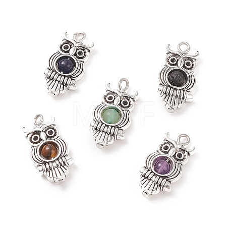 Natural Mixed Stone Pendants X-PALLOY-JF01714-01-1
