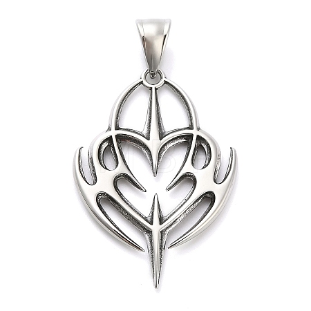 316 Surgical Stainless Steel Pendants X-STAS-A123-15AS-1