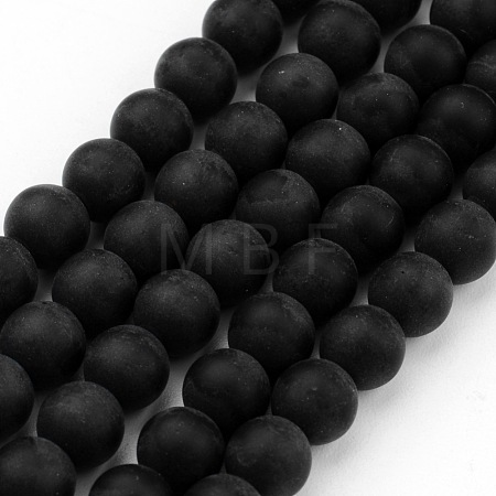Frosted Glass Bead Strands X-GLAA-G016-10mm-02-1