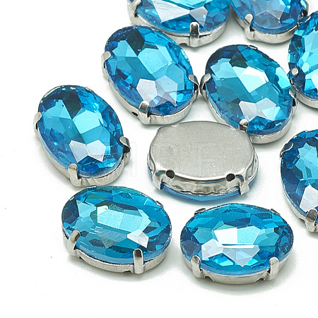 Sew on Rhinestone RGLA-T091-6x8mm-12P-1