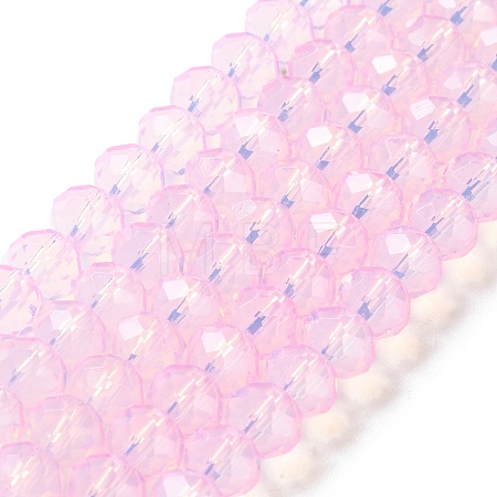 Baking Paint Transparent Glass Beads Strands DGLA-A034-J8MM-D09-1