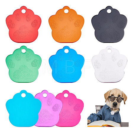 18Pcs 9 Colors Aluminum Alloy Pendants ALUM-AR0001-02-1