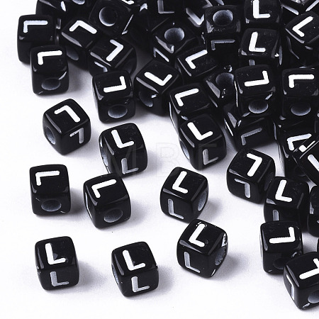 Opaque Acrylic Beads SACR-N002-01L-1