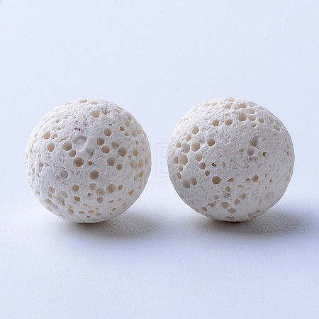 Unwaxed Natural Lava Rock Beads G-F325-16mm-11-1