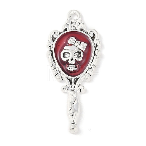 Halloween Rack Plating Alloy Enamel Pendants PALLOY-F018-26AS-02-1