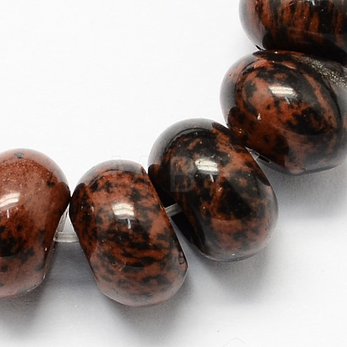 Natural Mahogany Obsidian Beads Strands G-S105-6mm-11-1