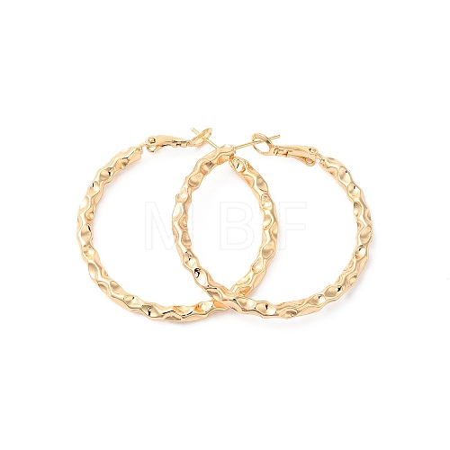 Brass Hoop Earrings KK-O144-23G-1