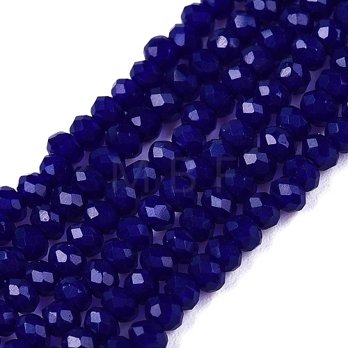 Opaque Solid Color Imitation Jade Glass Beads Strands EGLA-A044-P1mm-D07-1