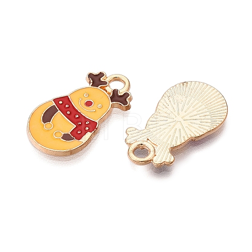 Christmas Theme Alloy Enamel Pendants ENAM-T020-10S-1