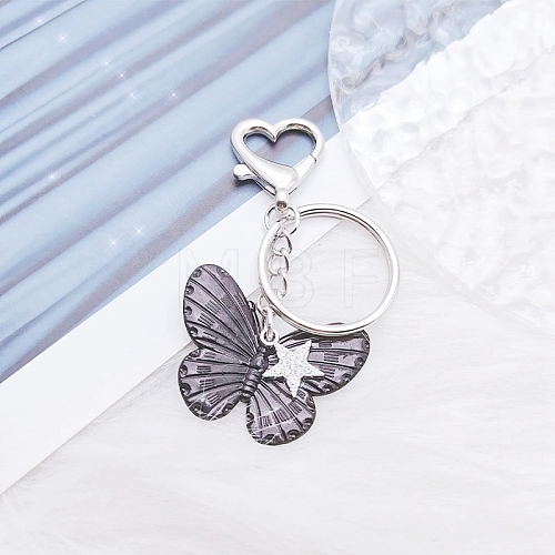 Butterfly Alloy Keychain PW-WG45160-04-1