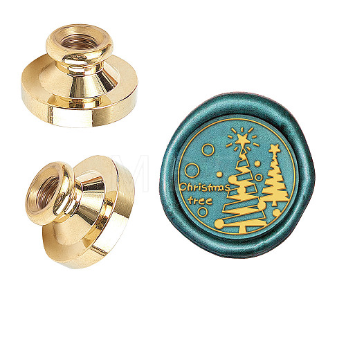 Wax Seal Brass Stamp Head AJEW-WH0209-425-1