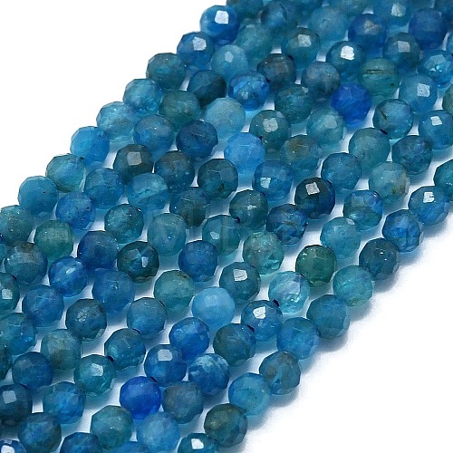 Natural Apatite Beads Strands G-G106-C06-02-1