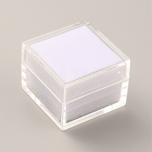Square Transparent Plastic Loose Diamond Box CON-WH0084-52A-1