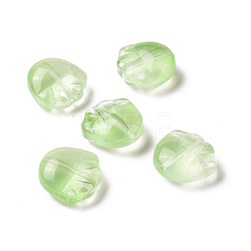 Transparent Spray Painted Glass Beads GLAA-I050-12B-1