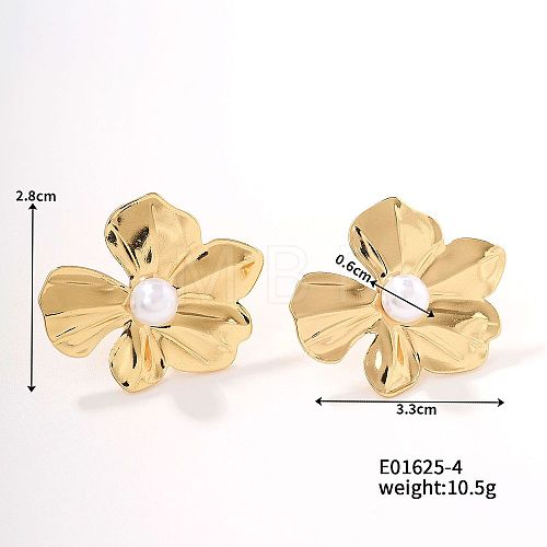 Flower Stud Earrings Fashionable Elegant Unique Lightweight Luxurious Feminine Accessories QS8763-4-1