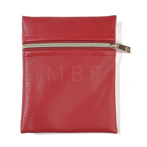 Imitation Leather Jewelry Storage Zipper Bags ABAG-G016-01C-01-1