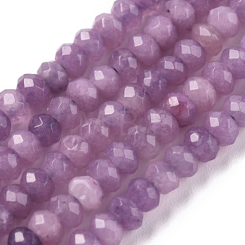 Dyed Natural Malaysia Jade Rondelle Beads Strands X-G-E316-2x4mm-39-1