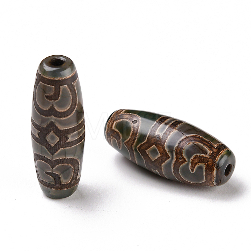 Tibetan Style dZi Beads TDZI-E004-16-1