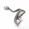 Snake Wide Band Rings for Men RJEW-F126-09AS-2