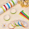 50Pcs 5 Colors PVC Disposable Wristbands BJEW-GF0001-42-4