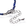 Natural Lapis Lazuli Bead Bracelets BJEW-JB04555-01-3