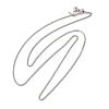 Rhodium Plated 925 Sterling Silver Wheat Chains Necklace for Women STER-I021-02B-P-4