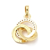 Rack Plating Brass Micro Pave Cubic Zirconia Pendants KK-K270-36G-2