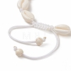 Natural Cowrie Shell Braided Beaded Anklets AJEW-AN00516-01-6