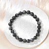 Natural Larvikite Beads Stretch Bracelets BJEW-F380-01-B14-3