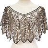 Polyester with Plastic Feather Sequin Shawls AJEW-CY0003-24-1