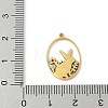 304 Stainless Steel Pendants STAS-Q354-02B-G-3