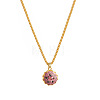 Bohemian Printed Brass Enamel Pendant Curb Chain Necklaces for Women WGBEA98-03-1
