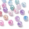 6 Colors Opaque Baking Painted Crackle Glass Beads Strands EGLA-YW0001-21-4