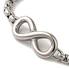 316 Surgical Stainless Steel Box Chain Infinity Link Bracelets BJEW-Q349-10AS-2