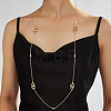Simple Iron Double Ring Cable Chain Long Necklaces for Women WE4391-3