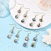 Abalone Shell/Paua Shell & Shell Pearl Bead Dangle Earrings EJEW-JE07322-1
