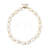 Natural Trochid Shell/Trochus Shell Rectangle Beaded Necklaces for Women NJEW-JN06401-2