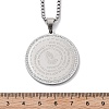 304 Stainless Steel Rhinestone Pendant Necklaces for Women NJEW-U021-05P-5