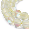 Synthetic Moonstone Beads Strands G-F142-8mm-14-3