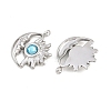 304 Stainless Steel Rhinestone Pendants STAS-Z166-24P-12-2