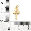 Brass Micro Pave Cubic Zirconia Charms KK-Z135-02G-02-3