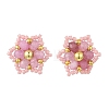 Natural Malaysia Jade Stud Earrings EJEW-MZ00742-4