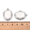 304 Stainless Steel Pendant Cabochon Settings X-STAS-T067-17P-3