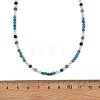 Natural Apatite Faceted Round Beaded Necklaces NJEW-JN06430-02-4