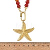 Ocean 304 Stainless Steel Starfish Pendant Necklaces NJEW-JN06441-4