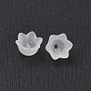 Chunky Clear Transparent Frosted Tulip Flower Acrylic Bead Caps X-PL543-1-2