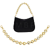 1Pc CCB Plastic Heart Beaded Bag Handles with Clasps AJEW-CL0005-66-1